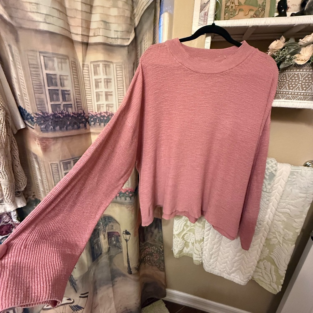 Free People Soft Pink Knit Top